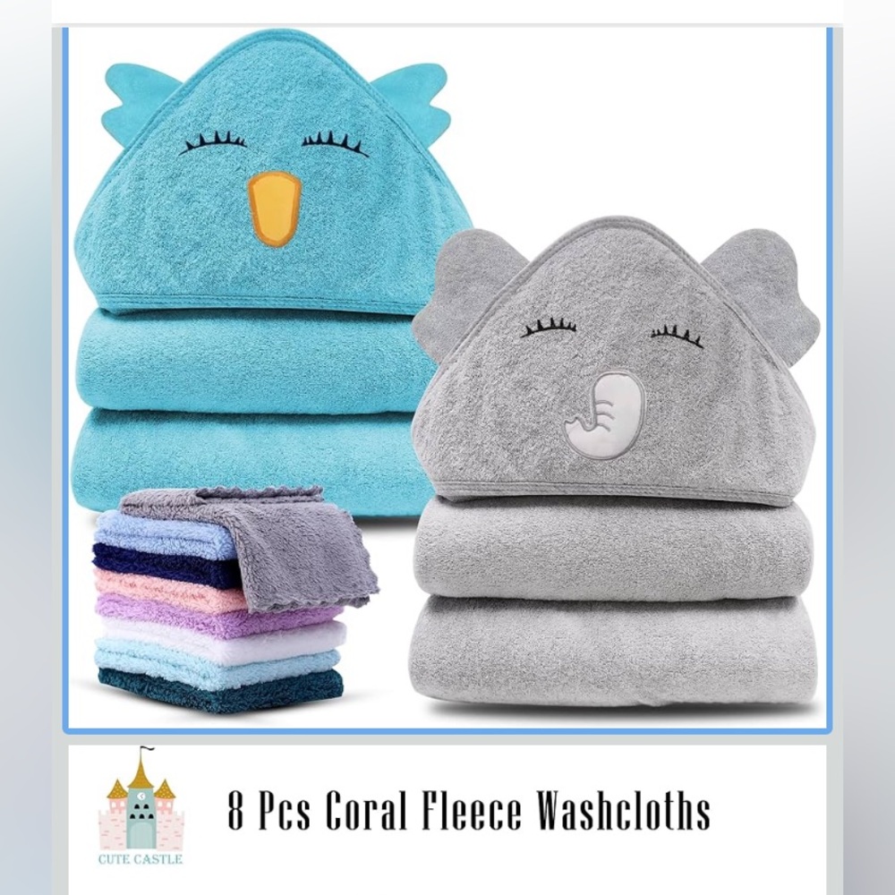 Baby’s Cute Castle Washcloth Set